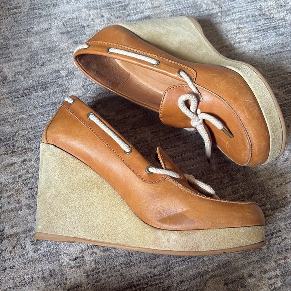 A.P.C. Rue Madame Paris - Brown and Tan Wedge Shoes - size 39 (US 8) - Picture 7 of 9